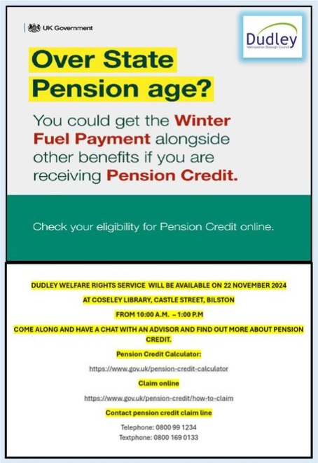 Coseley Library - Pension Credit Advice Session